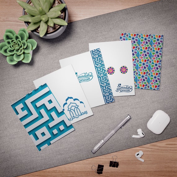 Multi-Design Greeting Cards (5-Pack)Dear customer,  Ramadan celebration, Ramadan Greeting card for family and friends, Islamic celebration.
