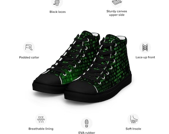 Cyberpunk High Top Canvas Shoes: Futuristic Tech Design Sneakers