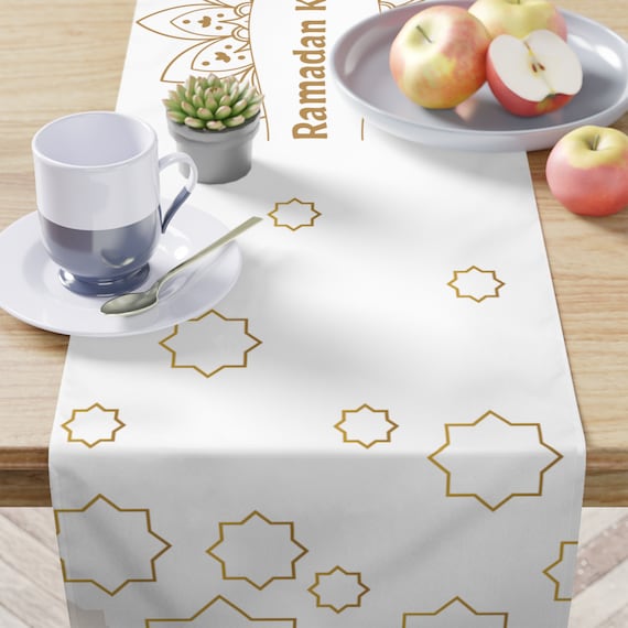 Ramadan Mubarak Table Runner Ramadan Home décor Islamic Home Décor Kitchen Accessories