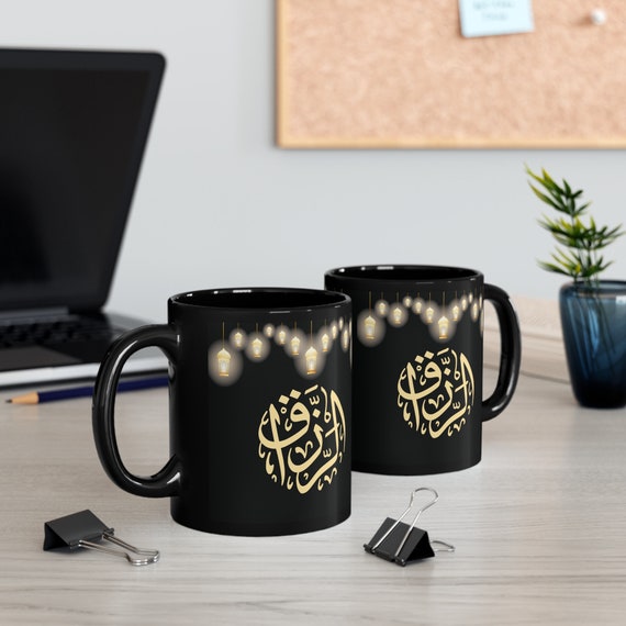 Ceramic Mug 11oz, Eid Mubarak Ramadan Mug Gift for her, Gift for him, Ramadan Gift, Mother's gift, Ramadan Dad gift, Eid Gift.11oz Black Mug
