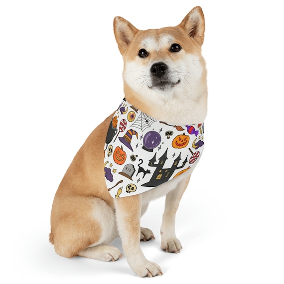 Halloween Spooky Pet lovers Bandana Collar, Dog Gift