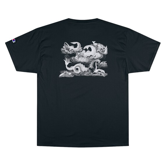 Champion T-Shirt Marine Monsters illustration Ocean Lovers Art lovers Gift Birthday gift Christmas Gift Thanksgiving Gift for Him Dad Gift