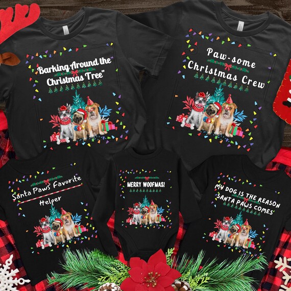 Funny Group Christmas Dog Owner T-shirt, Unisex Tee, Holiday Party Shirt, Animal Lover Christmas Gift, Dog Mom Dad Shirt