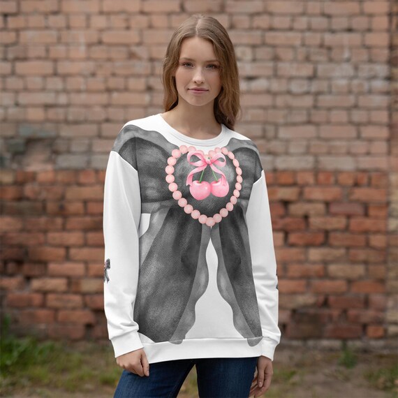 Halloween Personalized coquette Bow Unisex Sweatshirt