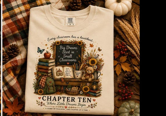 Chapter Ten Teacher Shirt | Where Little Dreams Begin | Kindergarten Teacher Shirt | Big Dreams Start in Small Classrooms |Gildan 5000 Tee
