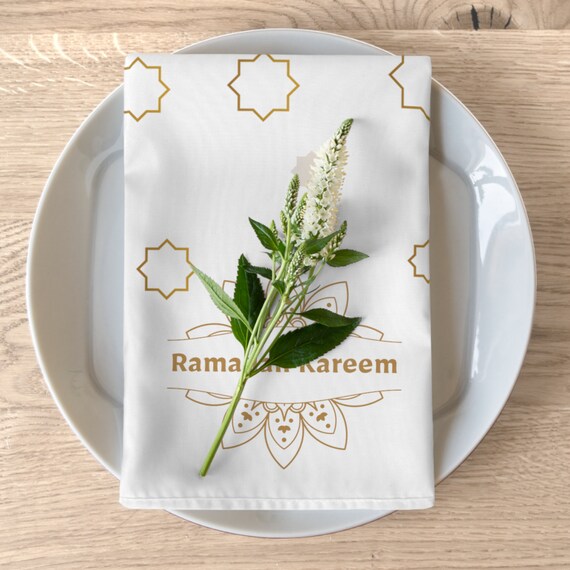 Ramadan Kareem Napkins Ramadan Mubarak Napkins Ramadan Kareem Muslim holidays, fasting, home décor, Islamic, gift.
