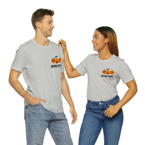 Halloween Personalised Spooky Season Shirt, Halloween Sweatshirt, Personalized Gifts, Customized TShirt Unisex Unisex Jersey Short Sleeve