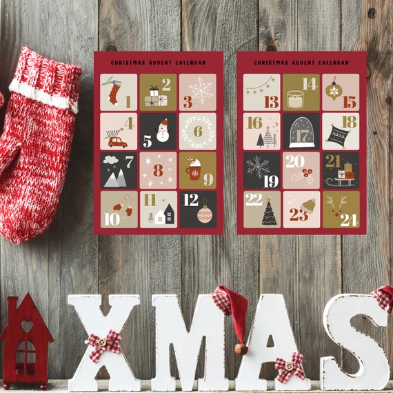 Downloadable Christmas advent calendar