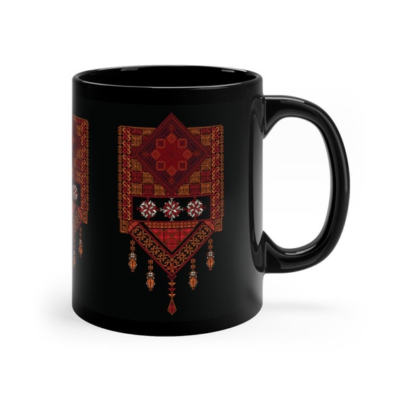 Palestinian Tatreez Personalized Mug 11oz, Eid Gift, Ramadan Mug Gift for her, Gift for him, Ramadan Gift, Mother's gift, family gift.
