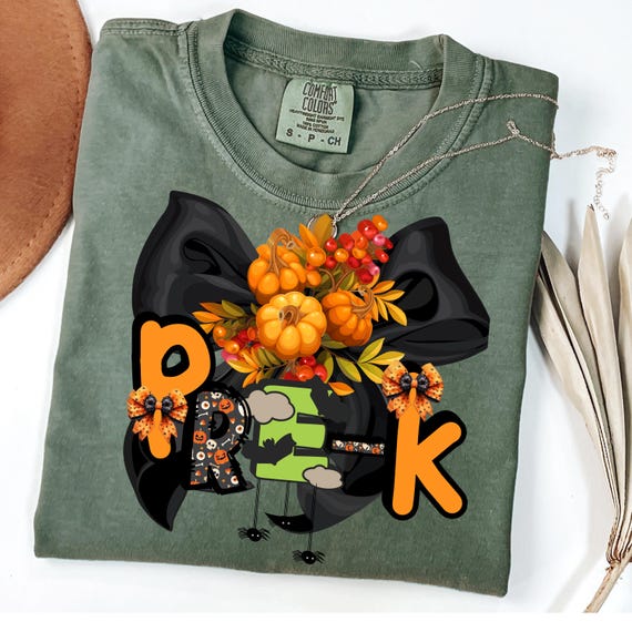 Comfort Colors Pre-K Teacher Fall Halloween T-Shirt, Cozy Colorful Design, Gift for Educators, Pumpkin Patch Shirt, Teacher Appreciation