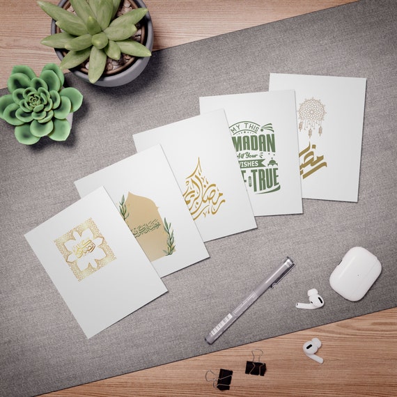 Greeting Cards (5 Pack), Greeting Cards (5 Pack), Ramadan celebration, Ramadan Greeting card for family and friends, Islamic celebration.