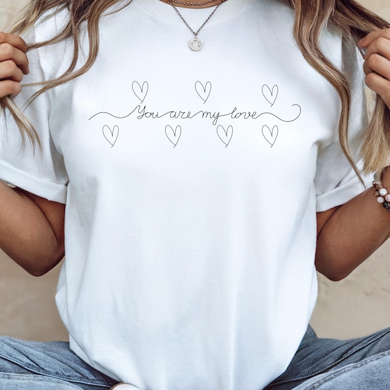 Be True My Love Tee | Cursive Script Valentine Shirt