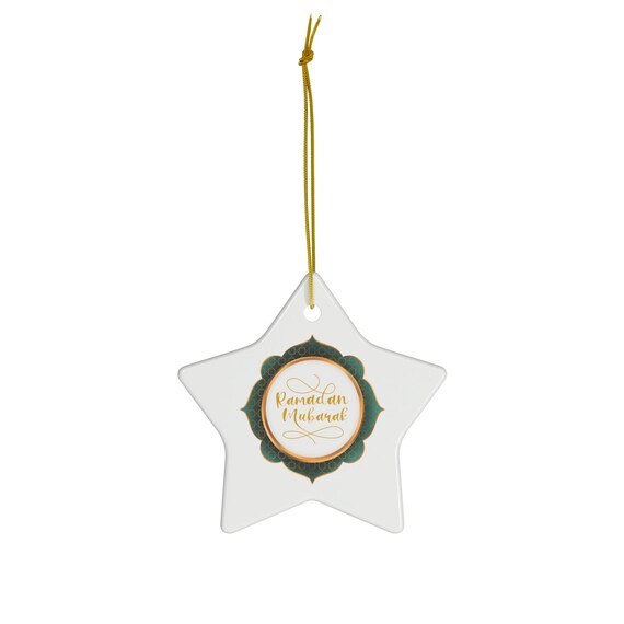 Personalized Ramadan Kareem Ornament Gift Ramadan Mubarak Home décor Ceramic Ornament.