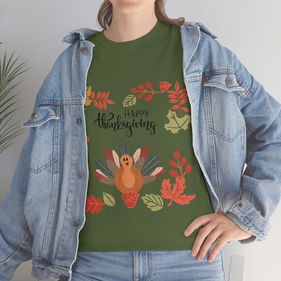 Thanksgiving Thankful Shirt, Christian Thanksgiving Tees, Thanksgiving Grace, Faith Shirt, Religious Shirt Unisex Heavy Cotton Tee