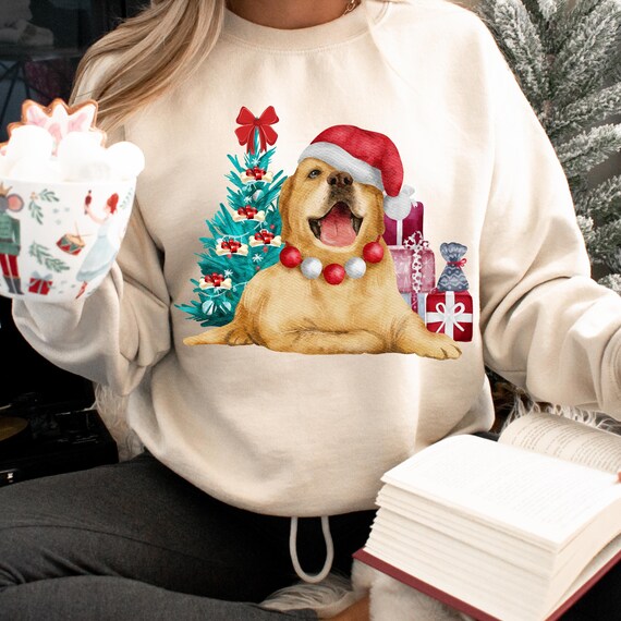 Golden Retriever Christmas Sweatshirt, Holiday Dog Lover Jumper, Festive Animal Pullover, Winter Pet Owner Clothing, Xmas Gift Ideas,