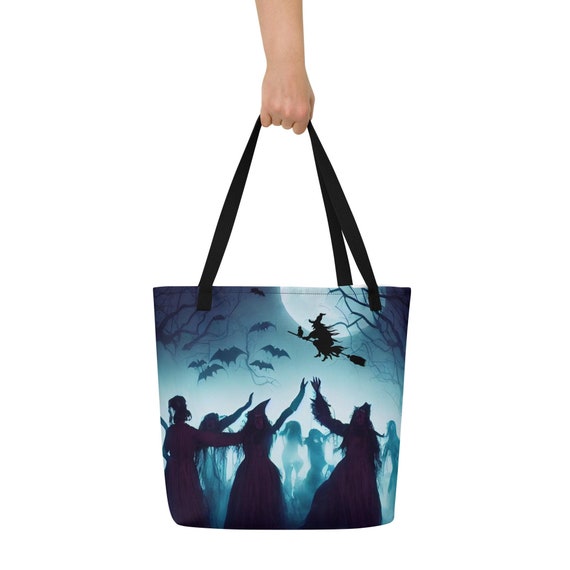 Witch Trendy All-Over Print Large Tote Bag.