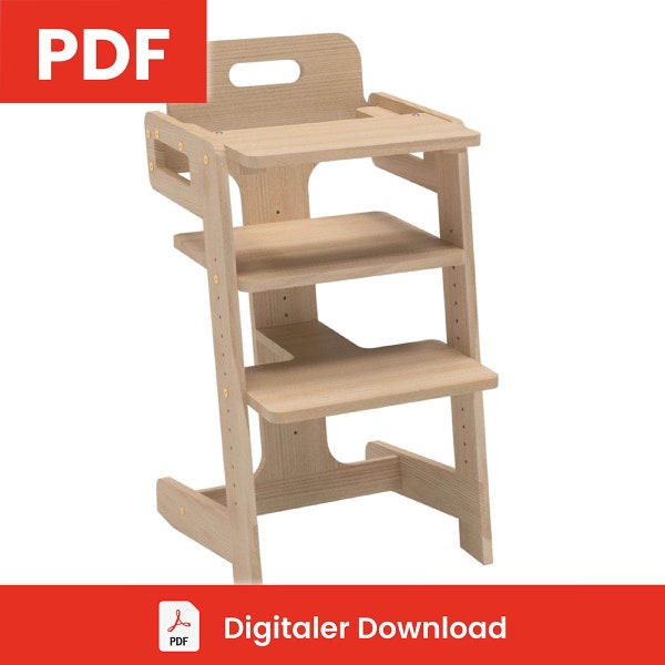 Children's high chair | DIY construction instructions/construction plan