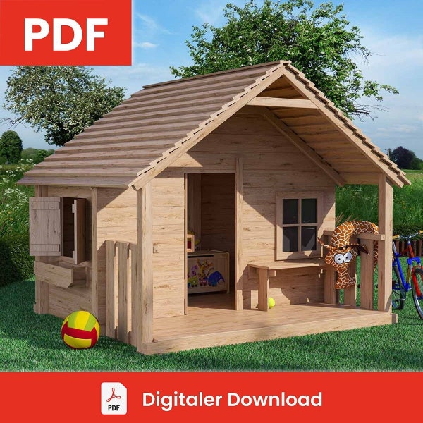 Children's play hut | DIY building instructions / blueprint