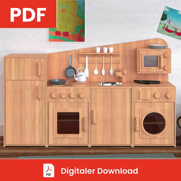 Children's modular kitchen | DIY building instructions / blueprint