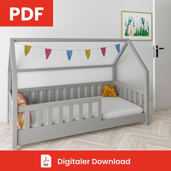 Lit enfant 200 x 80 cm | Instructions de construction DIY/plan de construction