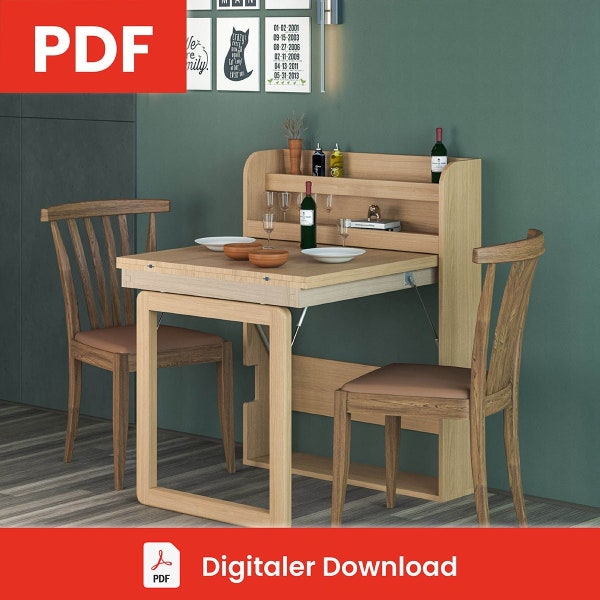 Table pliante murale | Instructions de construction DIY/plan de construction