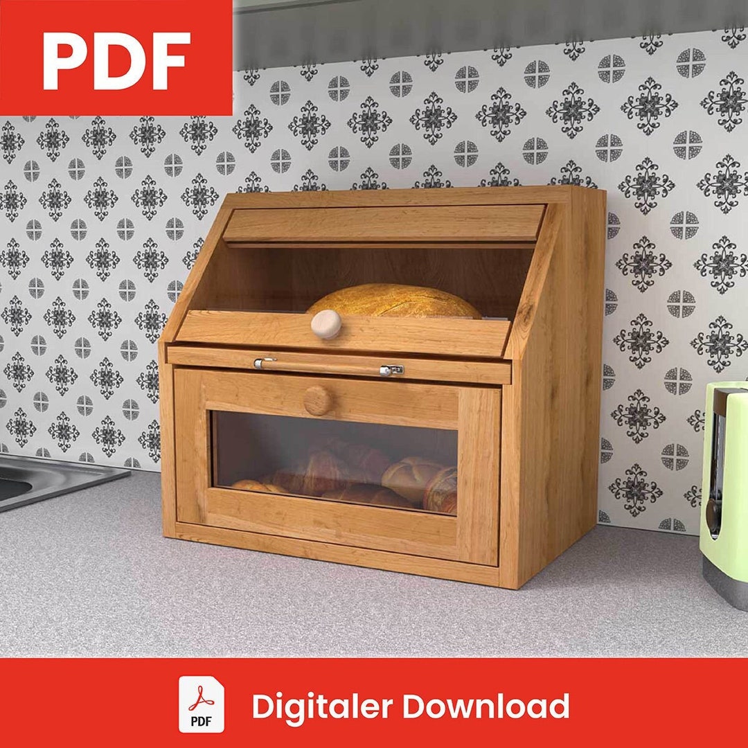 Bread Box DIY Construction Instructions / Construction Plan Etsy