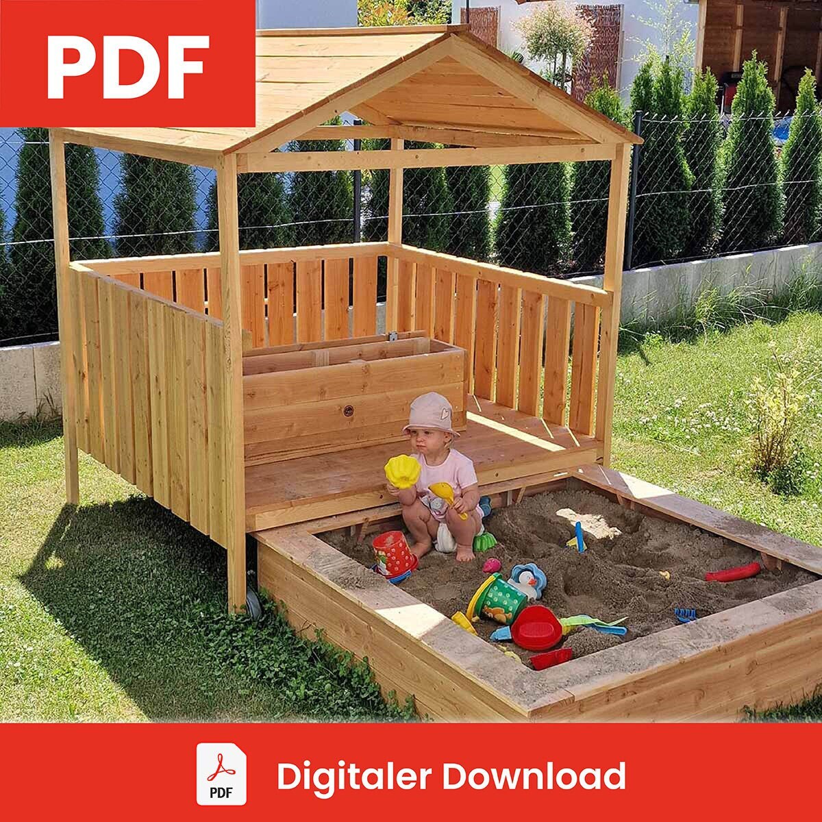 Sandpit with lid deals