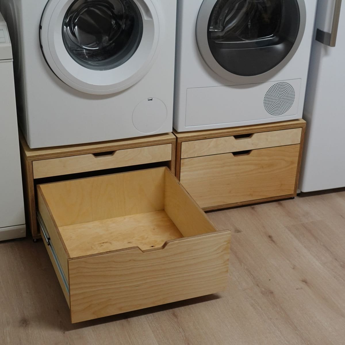 podest für waschmaschine aus holz