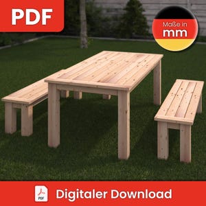 Gartentisch mit Bank | DIY / Bauplan