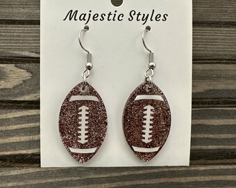 Football Earrings | Super Bowl | Football Dangle Earrings | Resin Earrings