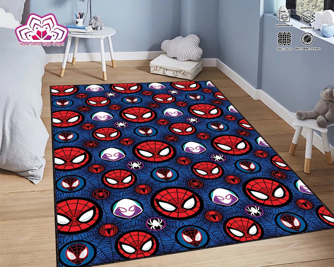 Spider Man Rug, Nursery Rug, School Rug, Kids Rug, Fantastic Rug, Custom Rug, Gift Ideas, Area