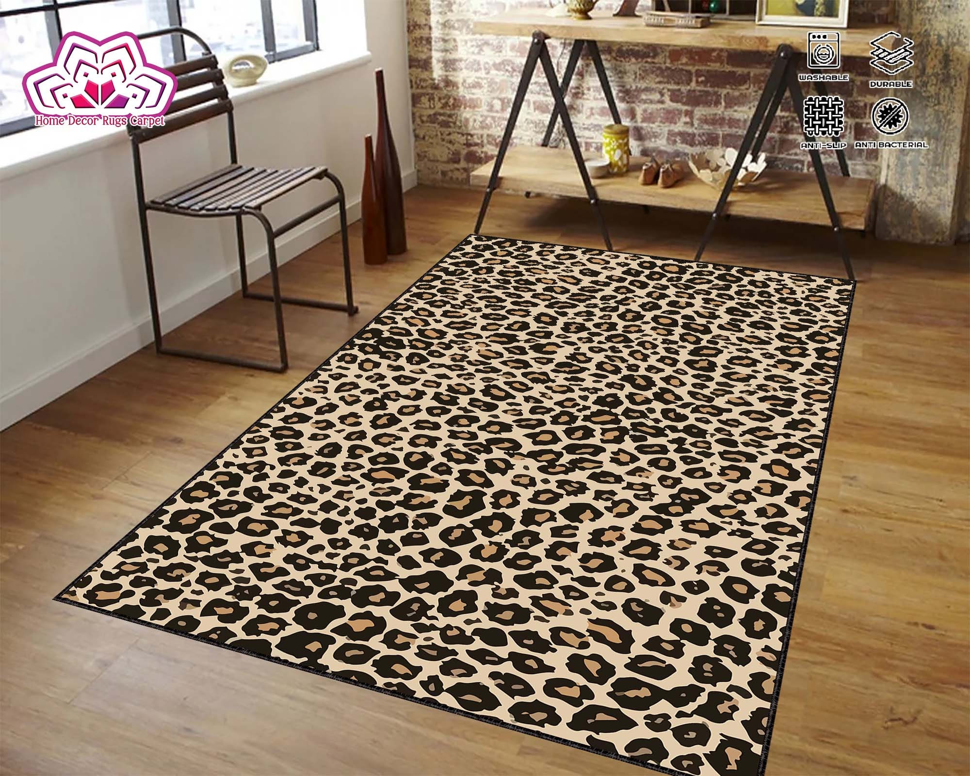 Leopard Print Rug - Etsy Australia