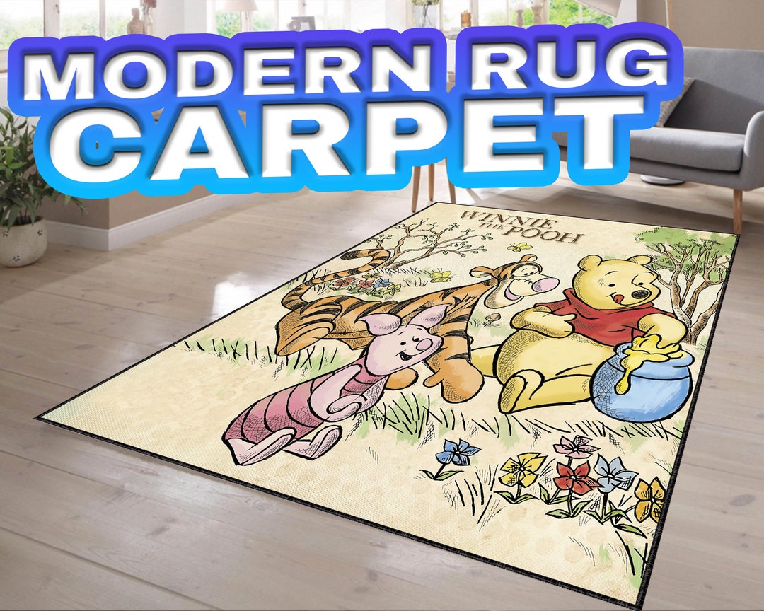 Winnie the Pooh Rug Kids Rug Winnie Rug Winnie the Pooh Etsy New Zealand