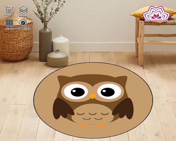 Cute Lovely Owl Mat Child Carpet Pattern Area Rugs Hallway Carpet