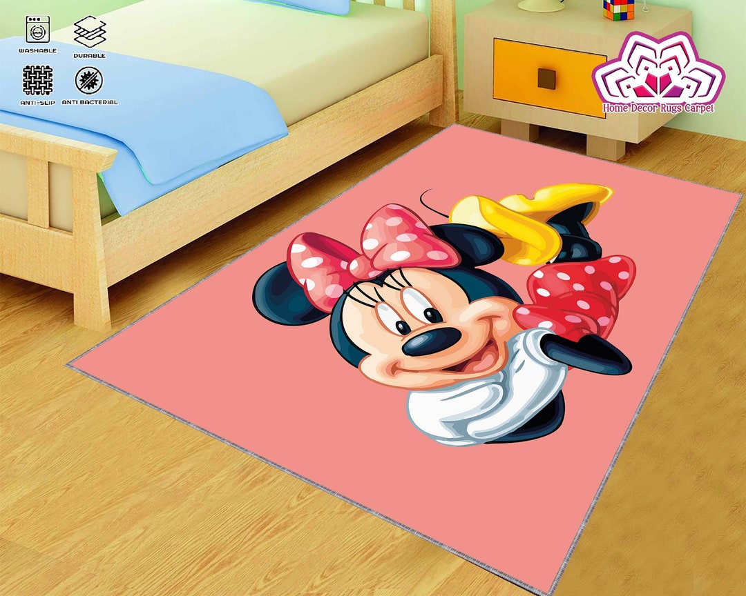 Minnie Rug Kids Room Custom Rug Girl Room Rug Kids Rug Etsy