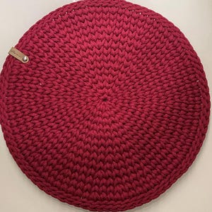 Bobbiny placemat coaster round crocheted, various sizes and colors