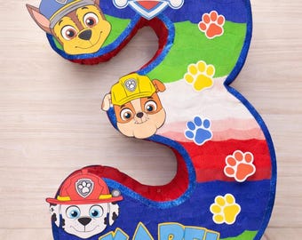 Pinhata Número Patrulha Canina – Decoração de Festa com Personagem de 76 cm