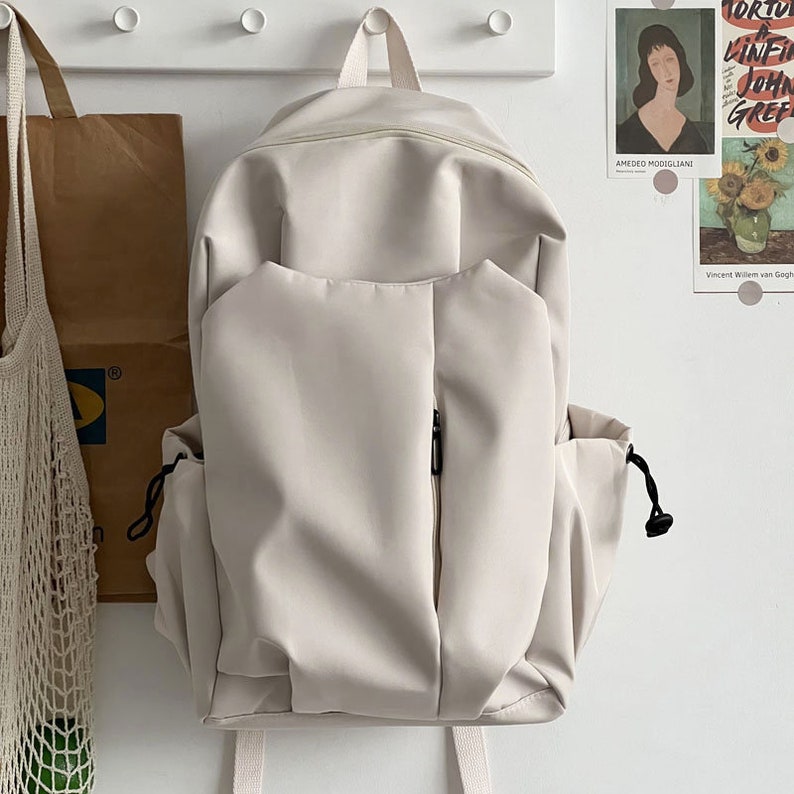 Simple Solid Color Backpack for Computers Canvas School - Etsy