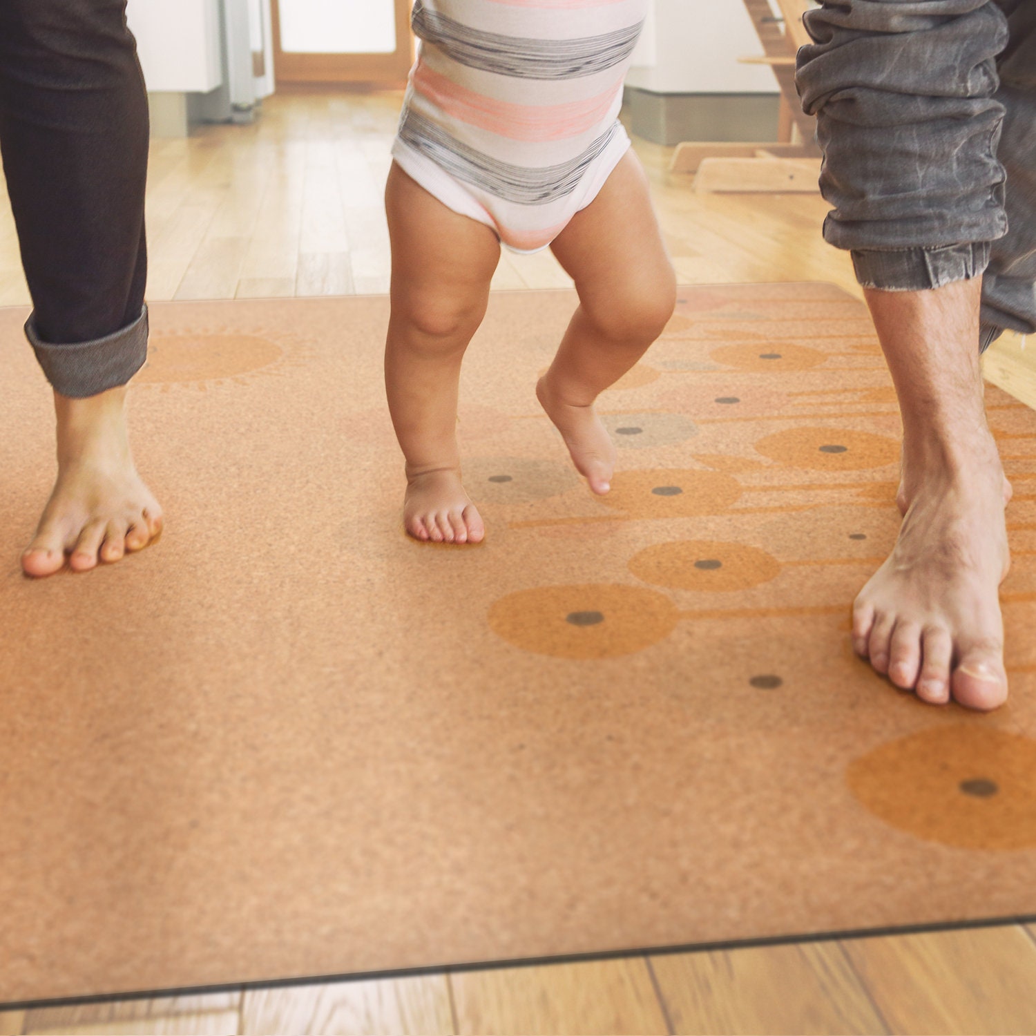 Natural Baby Cork Playmat, Large Nursery and Playroom Rug, Eco