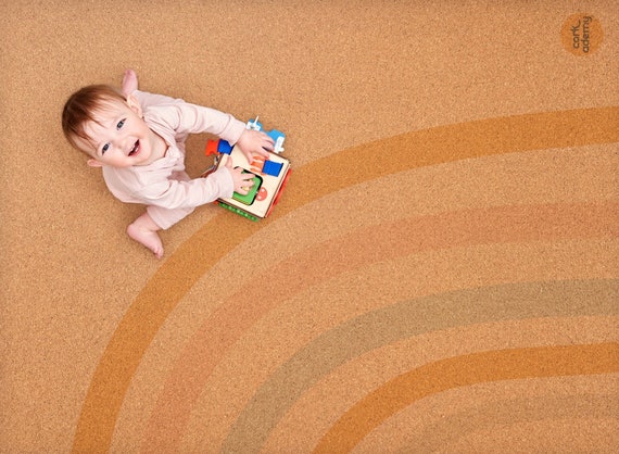 Baby Cork Play and Activity Mat Medium Size Nursery Rug Eco friendly Hypoallergenic Non slip Surface Etsy Denmark