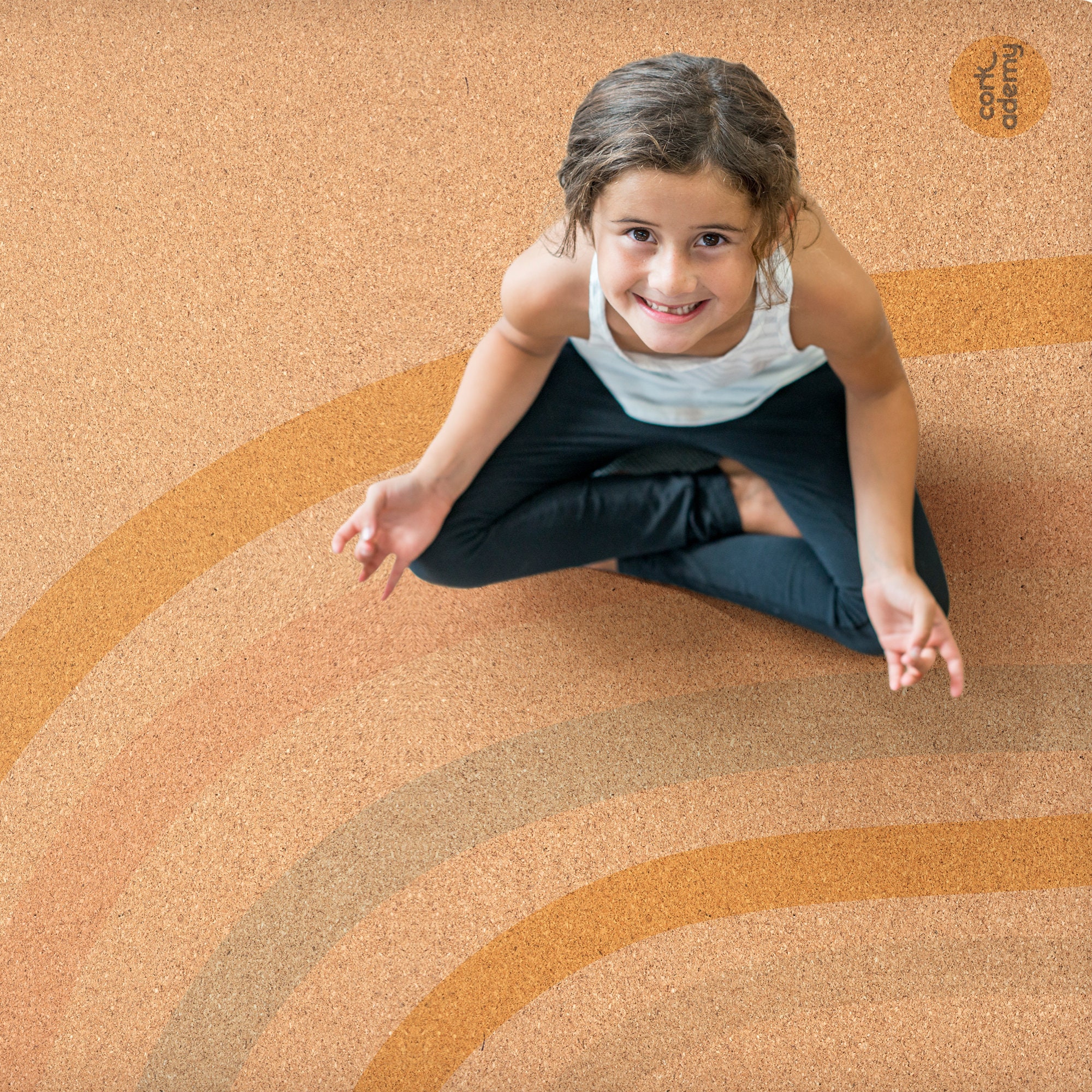 Natural Baby Cork Play Mat, Large Nursery and Playroom Rug, Ecofriendly, Antimicrobial