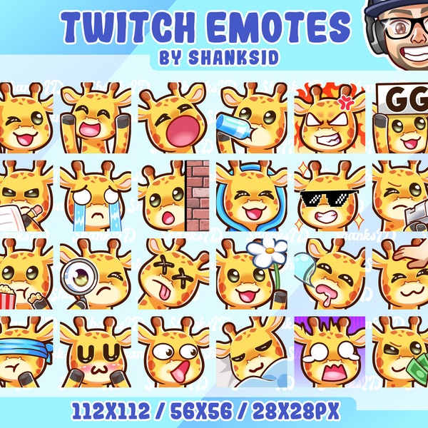 24x Twitch Emotes / Giraffe