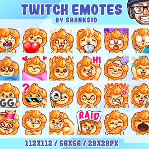 24x Twitch Emotes / Cute Lion Pack Emotes