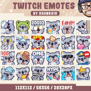 24x Twitch Emotes / Koala