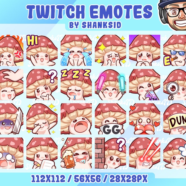 24x Twitch Emotes / Mushroom