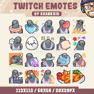 20x Emote Twitch / Piccione