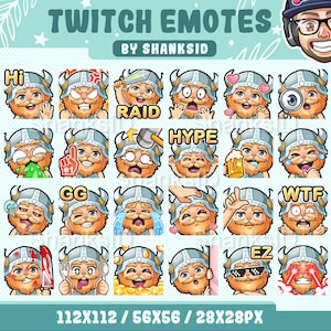 24x Twitch Emotes / Vikings / Viking warrior