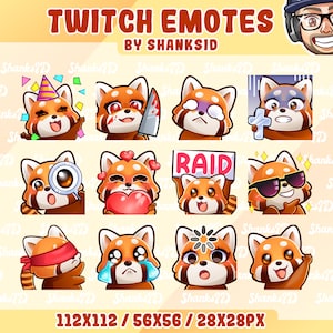 12 gestos de Twitch / Panda rojo