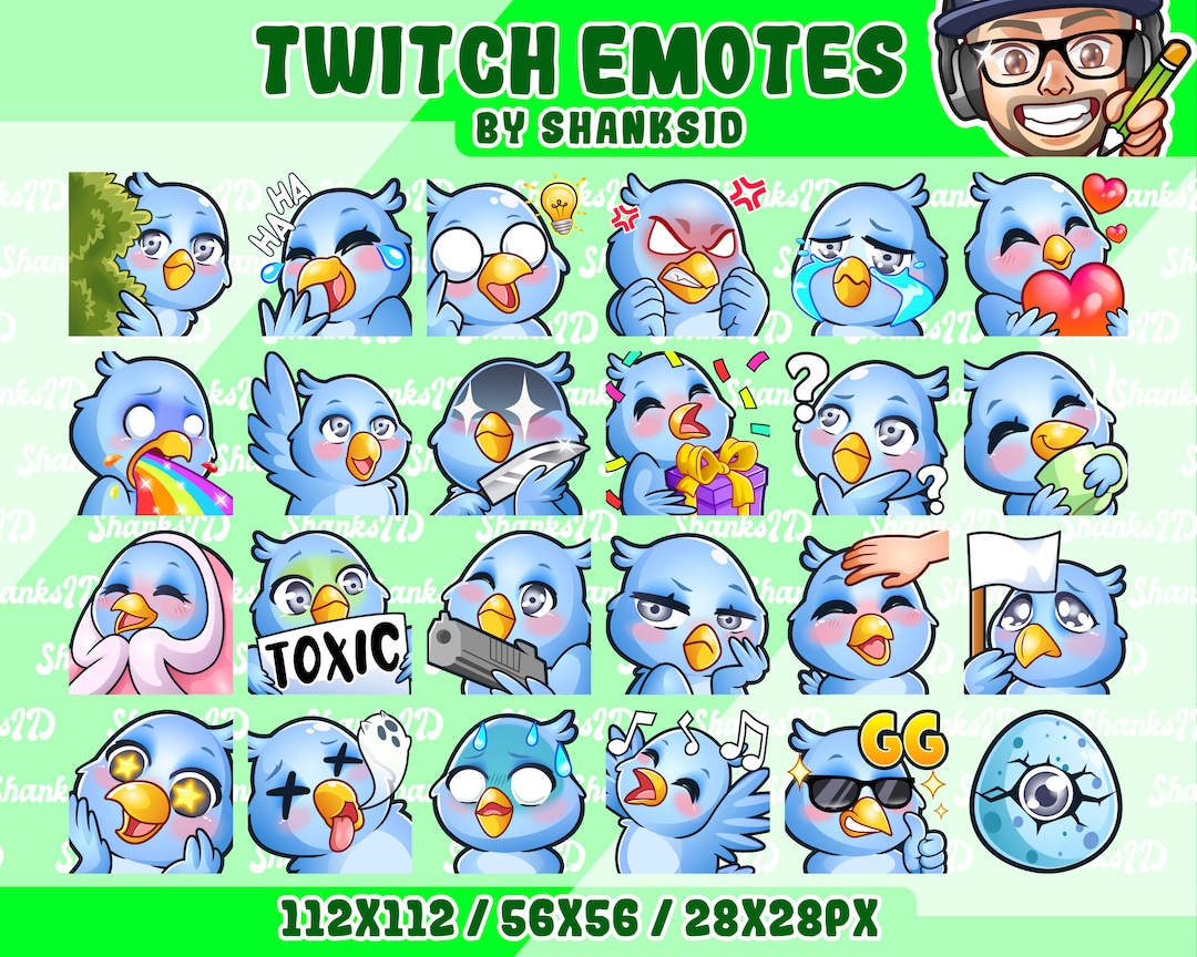 24x Twitch Emotes / Bird Etsy