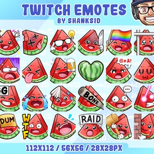 24x Twitch Emotes / Arbuz